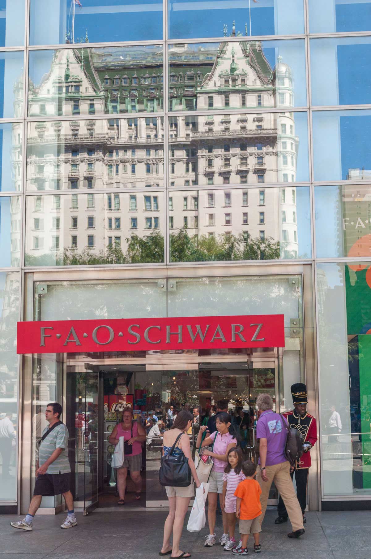 The original FAO Schwarz was located on Fifth Avenue right where the Apple store is now. 