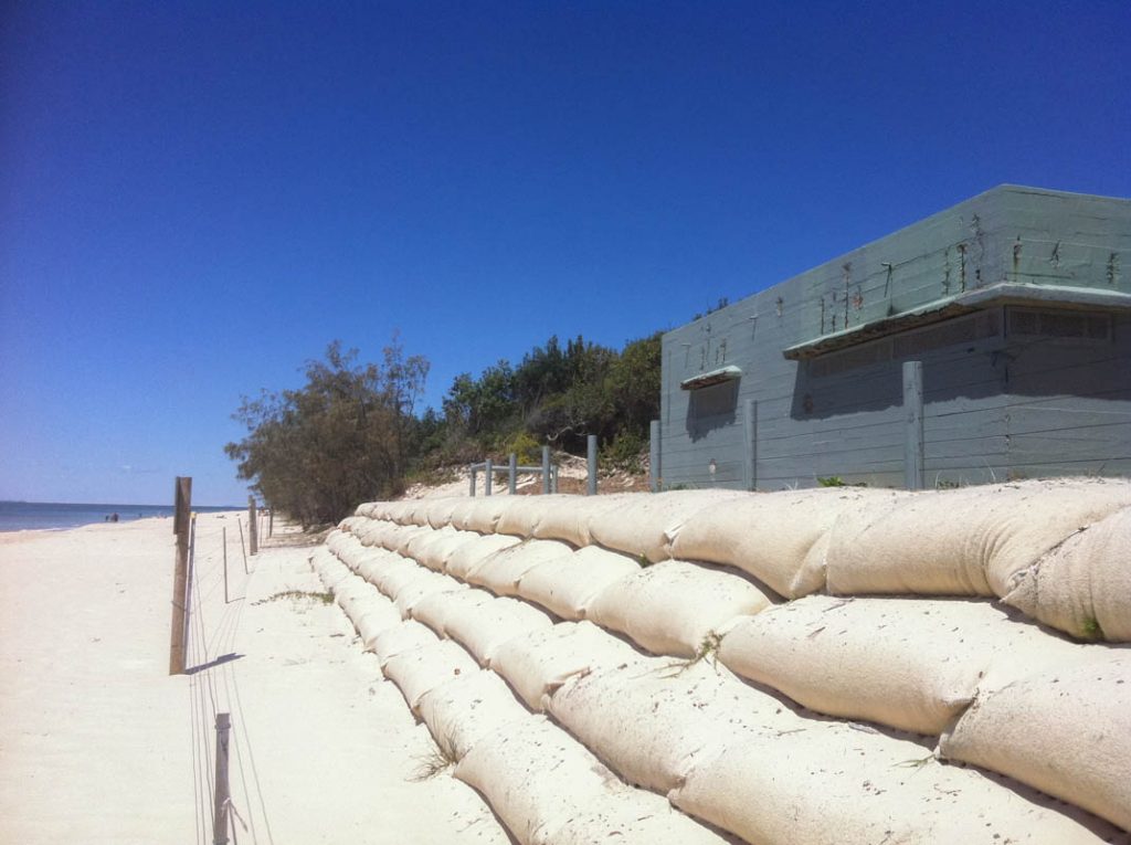 During WW2, Bribie Island was set up as a defensive position with pillboxes protecting Moreton Bay and the communication lines running on the bottom of the passage. 