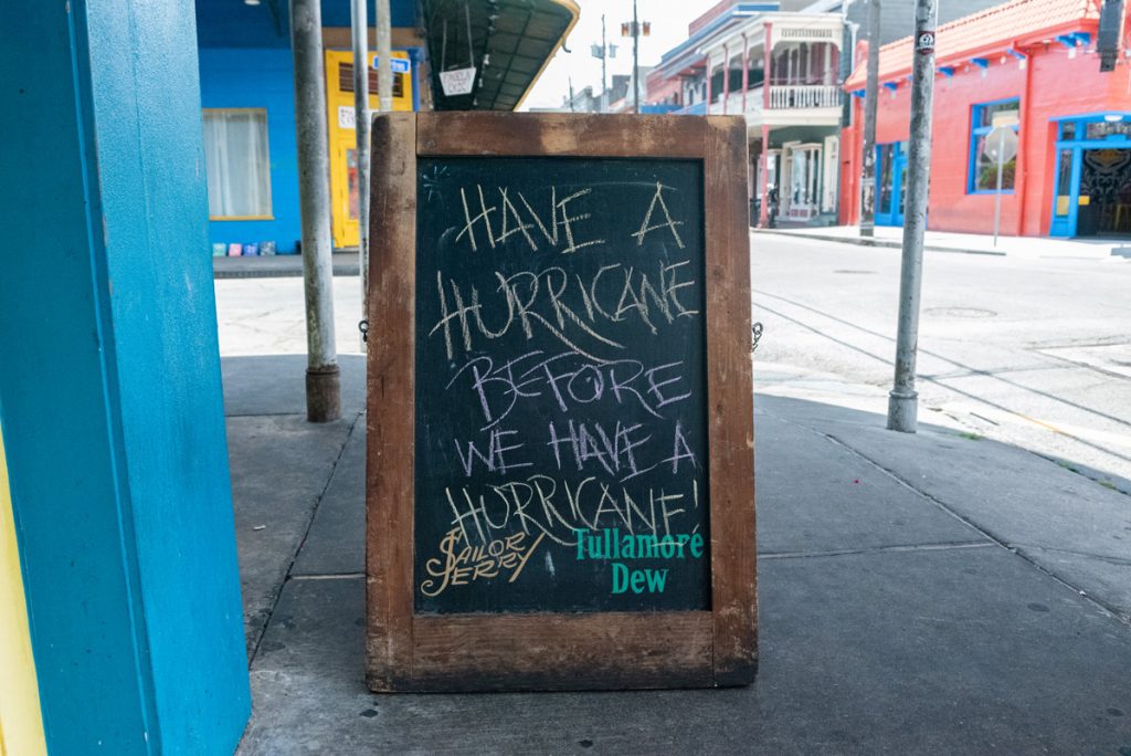 Dat Dog New Orleans serve a knock-out Hurricane in Hurricane Barry