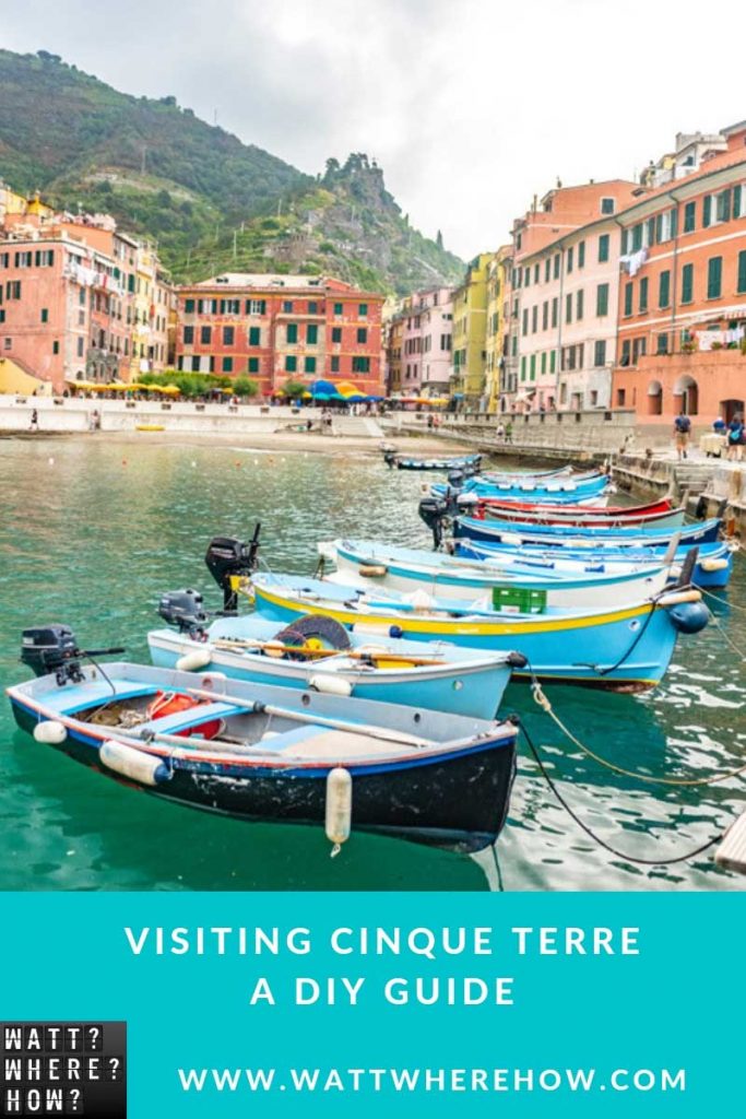 A DIY guide for a visiting Cinque Terre, Italy's stunning five sleepy fishing villages that hug the coastline offering amazing trekking and dining. 