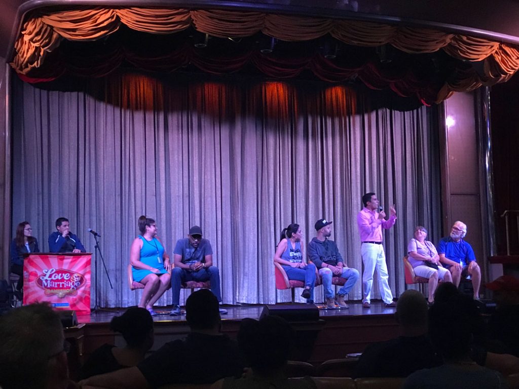 Love and Marriage is a fun game show onboard the Royal Caribbean cruise