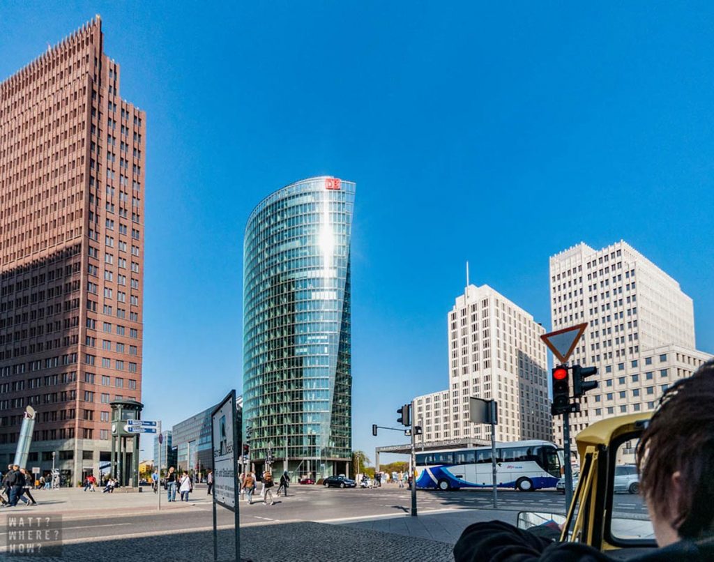 Our Trabi Safari takes us past the famous Potsdamer Platz