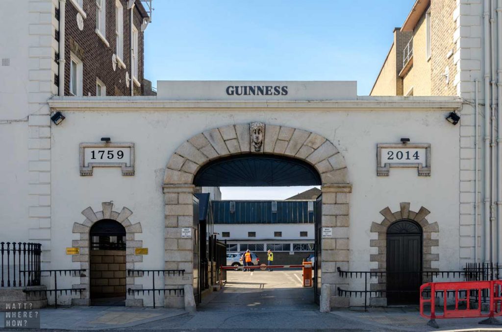 The gates at the Guinness Brewery in Dublin, Ireland look like they haven't changed in over 100 years. 
