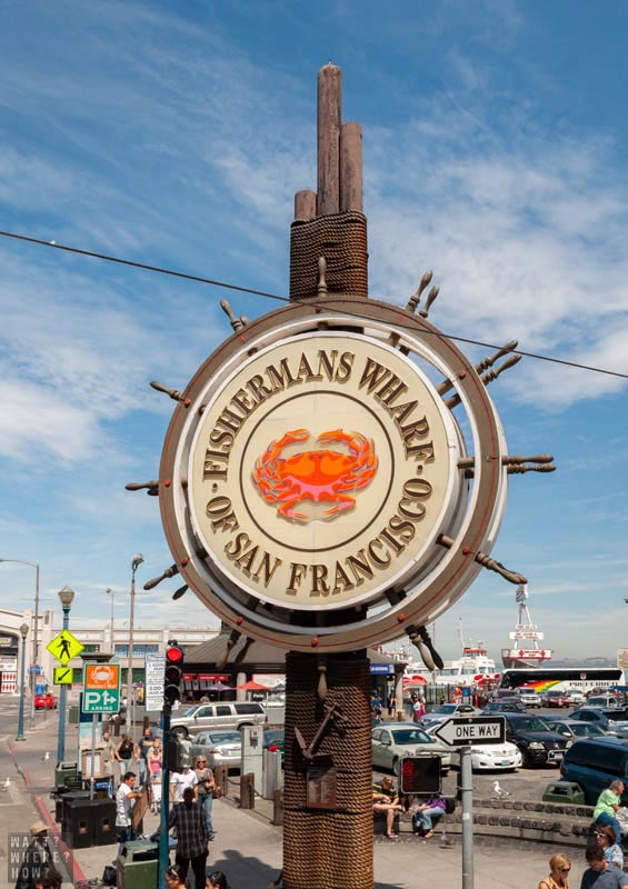 The iconic steering wheel is what everyone associates with Fisherman's Whart (Fisherman's Wharf) in San Francisco. 
