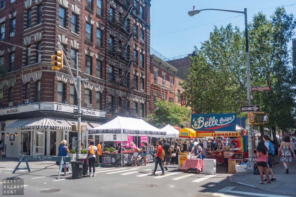 The intersection of Bleecker Street and MacDougal Street is a hotbed of pop culture activity over the last 100 years. 