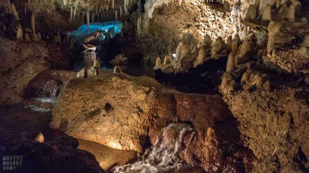 Harrison's Cave is a network of limestone caves near Bridgetown, Barbados. 