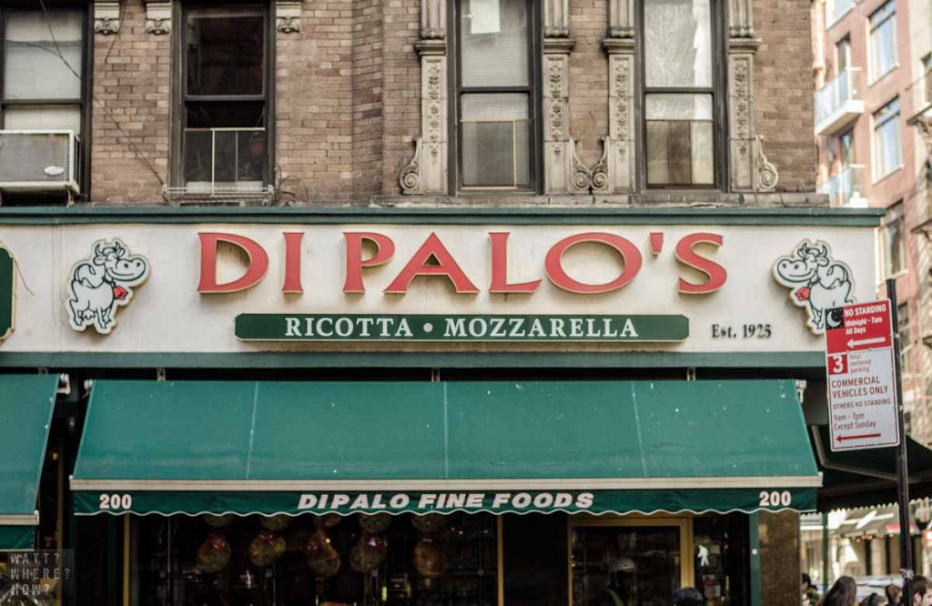 Di Palo's Fine Foods is one of the oldest establishments still trading in Little Italy NY