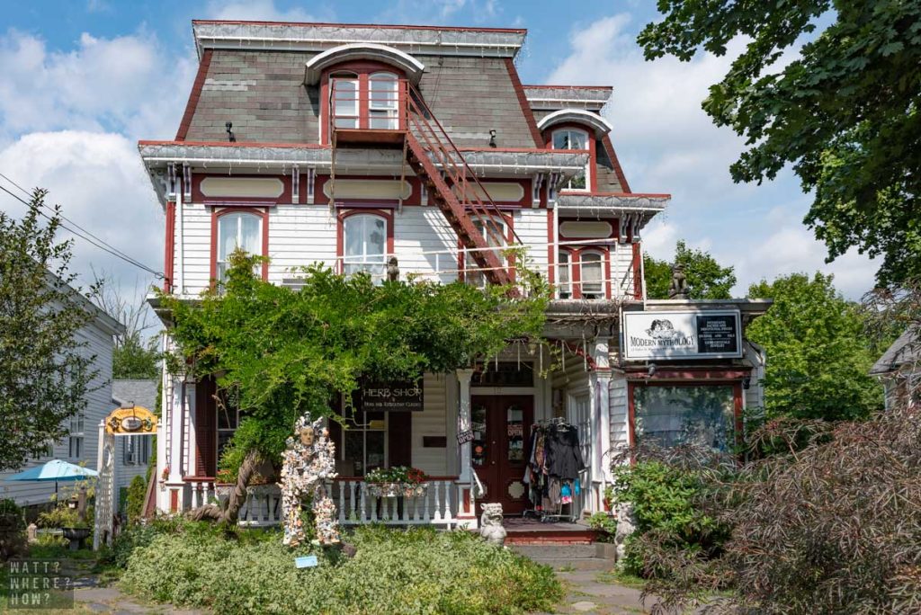 Woodstock NY has no shortage of hippy stores selling tie-dyed shirts, crystals, and incense - like Modern Mythology on Tinker Street. 