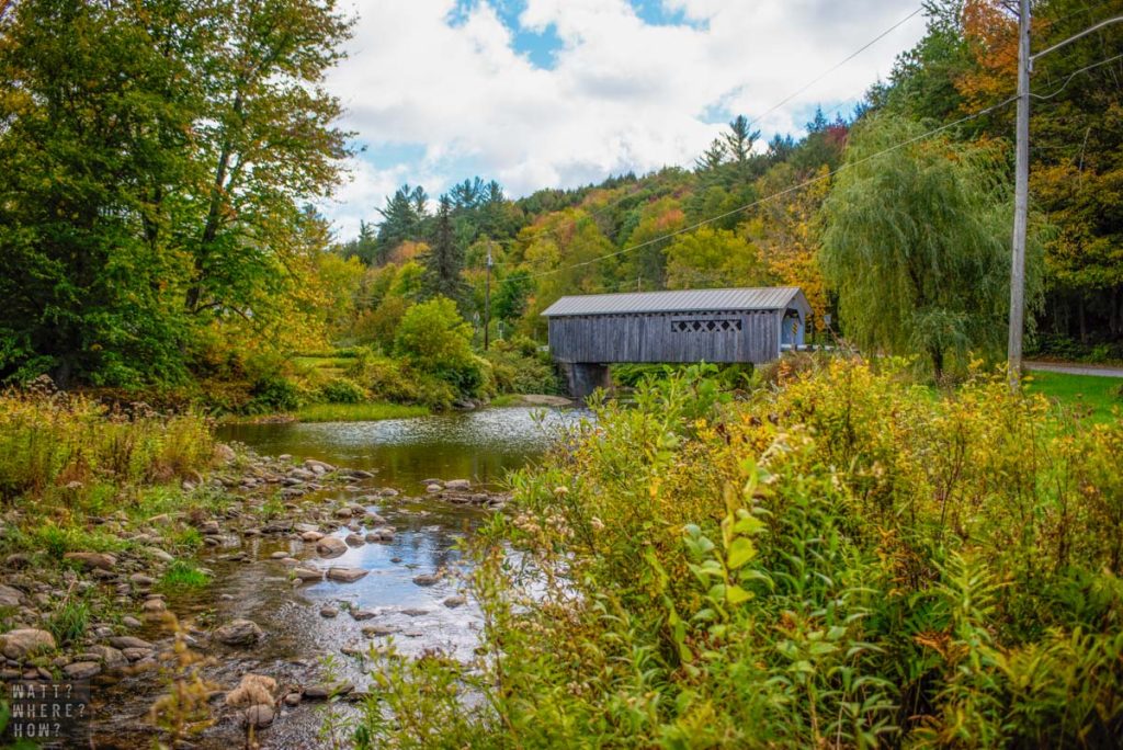The Comstock Bridge is one of the Vermont covered bridges you must see on a leaf-peeping road trip. 