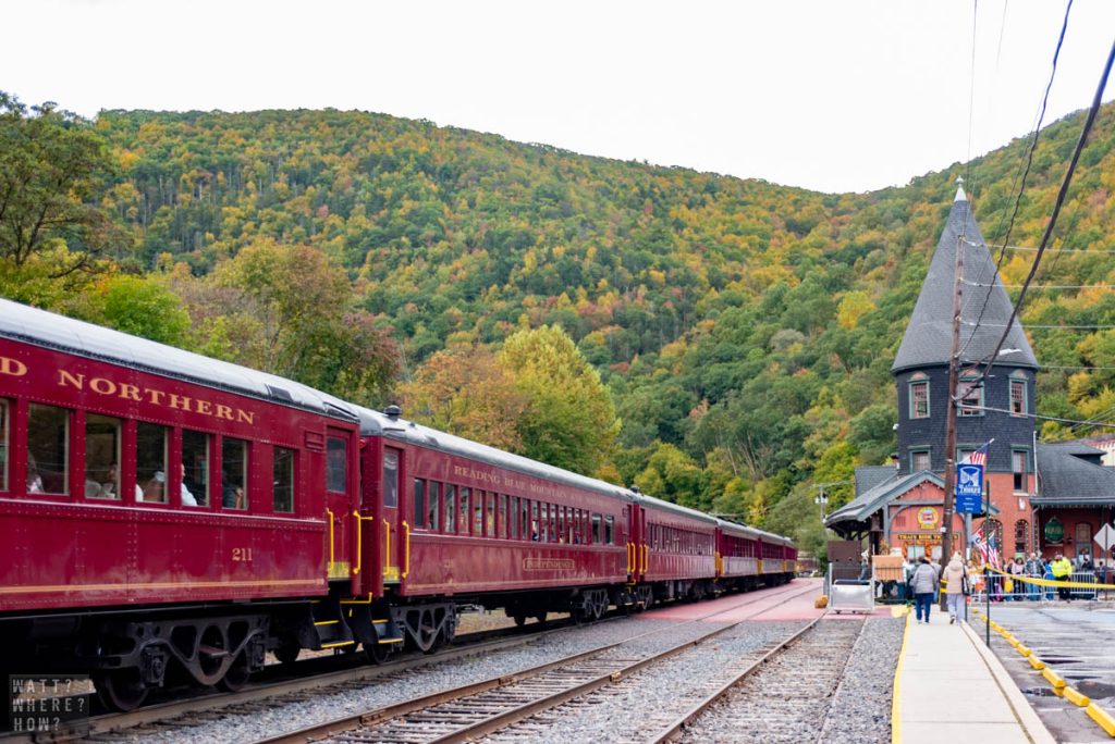 The Lehigh Gorge Scenic Railway departs dailey from the historic Jim Thorpe station, a red brick structure that is also houses the tourist information office and clean public restrooms. 